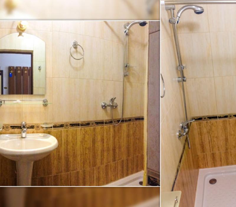 Ванная комната в 2 местном 1 комнатном Стандарте, Корпус 1 санатория Руно в Пятигорске