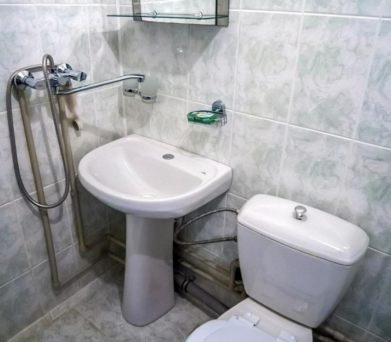 Ванная комната в 2 местном 1 комнатном1 категории в санатории Зори Ставрополья. Пятигорск