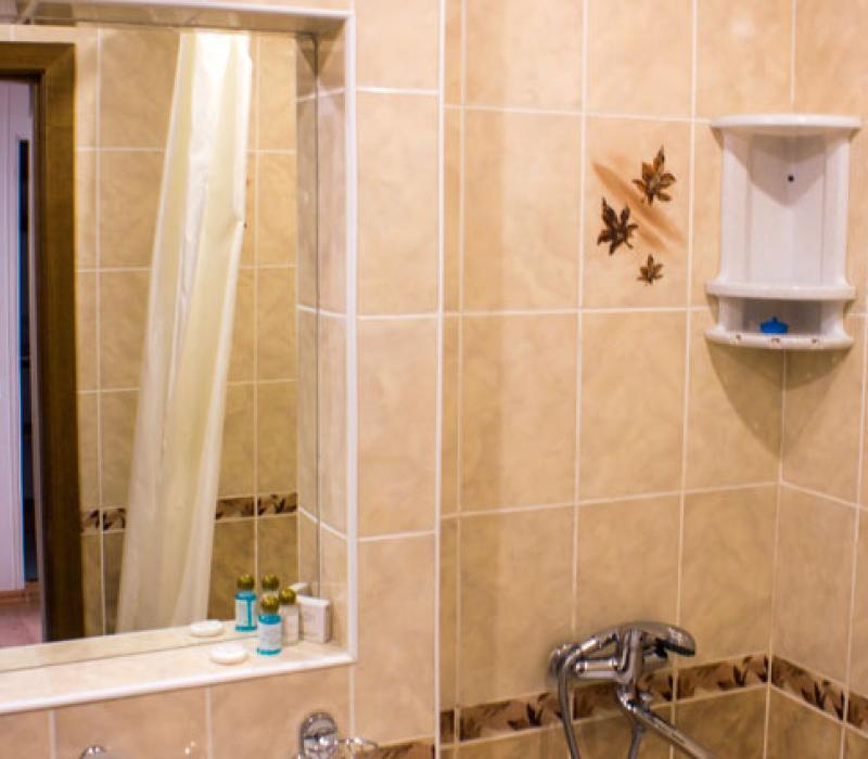Оснащение ванной комнаты в 2 местном 2 комнатном 1 категории, Корпус Б санатория Родник. Пятигорск
