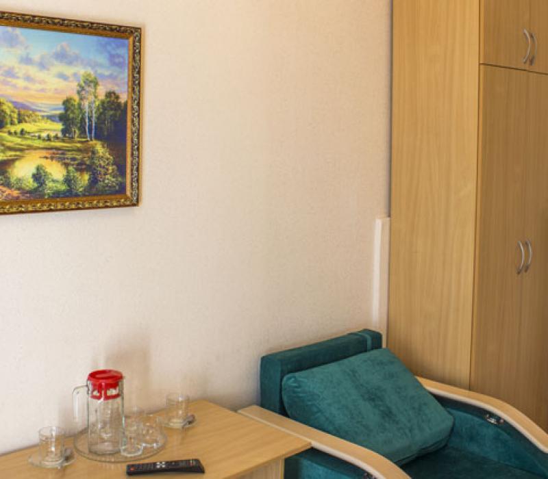 Оснащение гостиной в 2 местном 2 комнатном Семейный Стандарт в санатории Пятигорье. Пятигорск