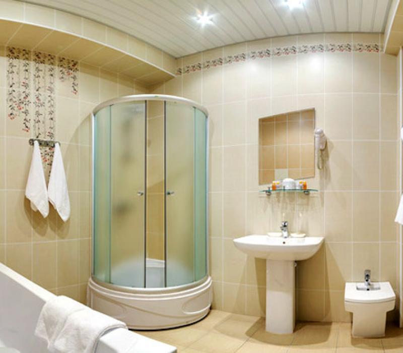 Ванная комната в 2 местном 2 комнатном Люксе санатория Горный воздух в Железноводске