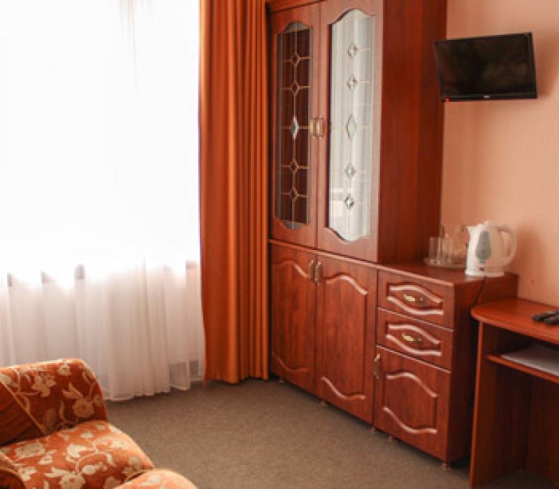Гостиная 2 местного 2 комнатного 1 категории 10 и 11 этажи, Корпус 4 в санатории Димитрова. Кисловодск