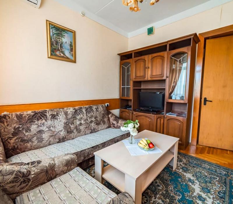Гостиная в 2 местном 2 комнатном Повышенной Комфортности Центрального военного санатория в Пятигорске