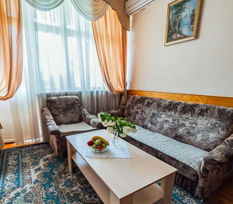 Гостиная в 2 местном 2 комнатном Повышенной Комфортности Центрального военного санатория в Пятигорске