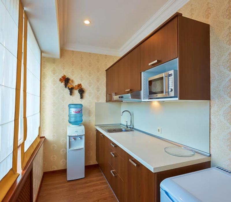 Кухонная зона 2 местного 4 комнатного Сюита в санатории Казахстан. Ессентуки